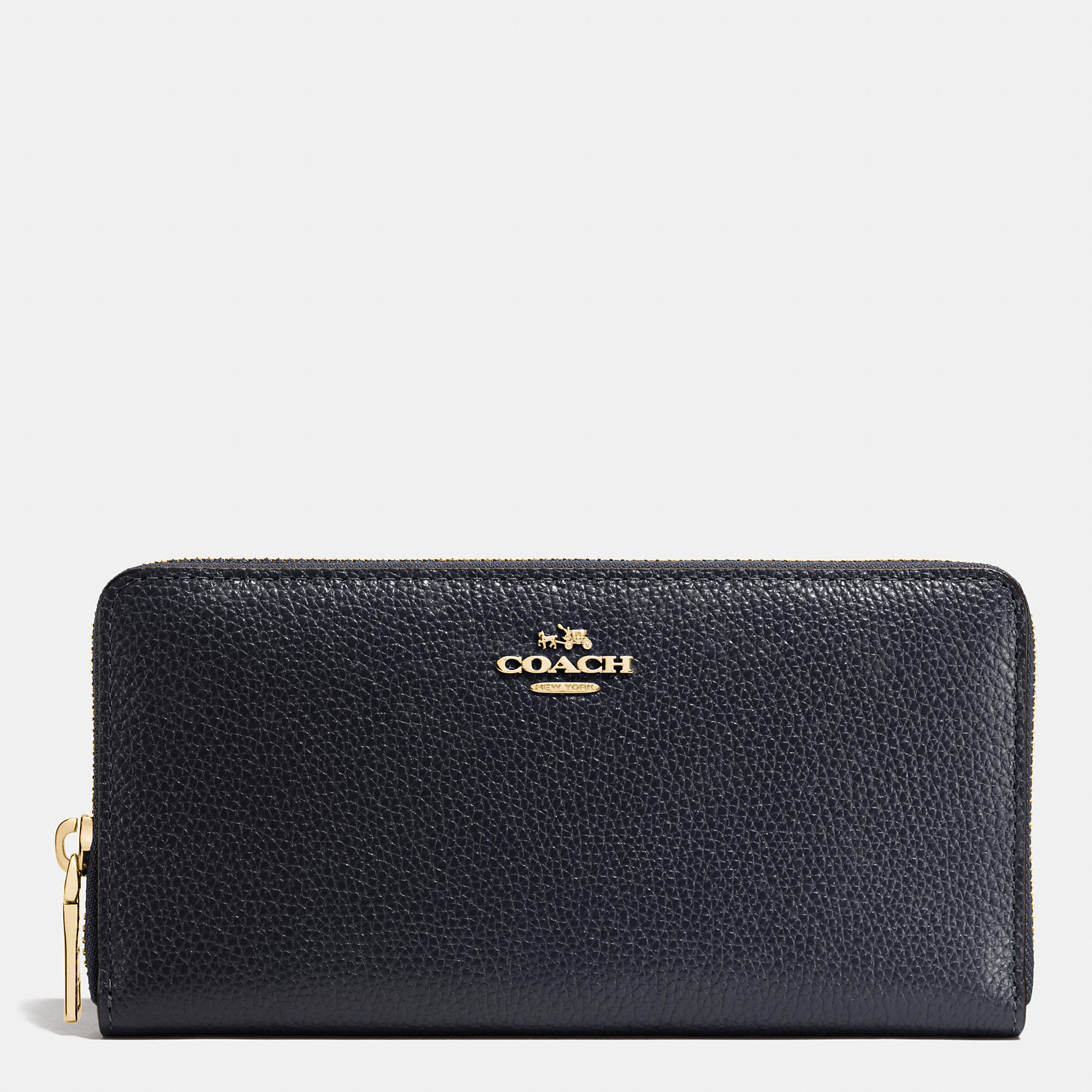 Fashion Classic Coach Accordion Zip Wallet In Pebble Leather | Coach Outlet Canada - Click Image to Close